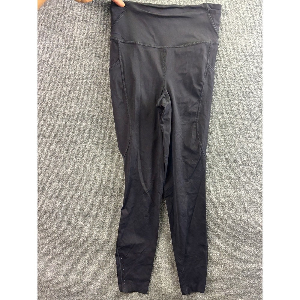 Lululemon Fast and Free Tight Women Size 2 Black Nulux High Rise Leggings 25"